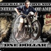 Skyyloft "Steve McQueen Motorrad Dollar"